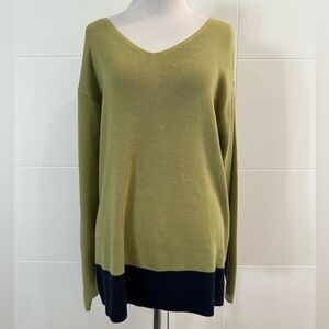 Olive green and Black Women's Sweater